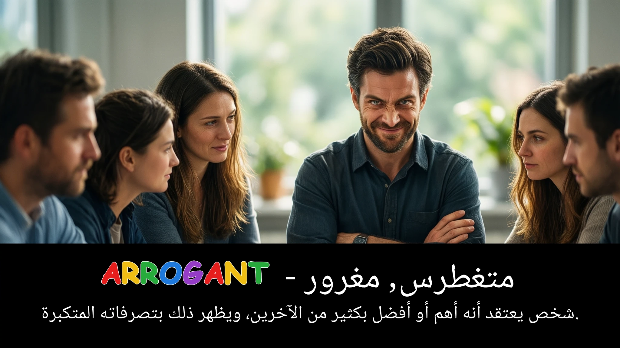 Arabic Illustration for arrogant